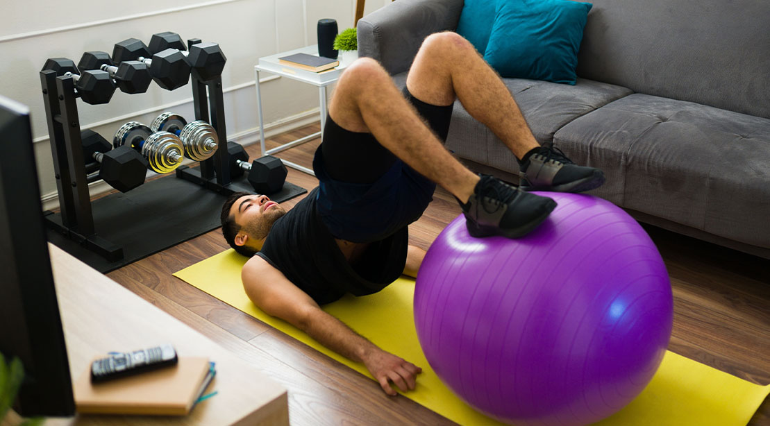 Stability Ball Hip Extension Hamstring Curl: How To and Training