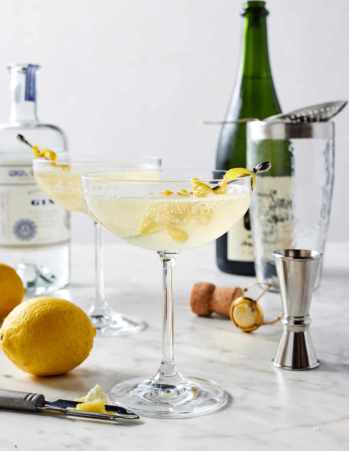Recette de cocktail French 75 : Amour et citrons